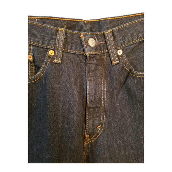 Levi's 505 Regular Fit Straight Leg Men's Jeans Dark Blue Size 34x28‎ - Picture 4 of 8